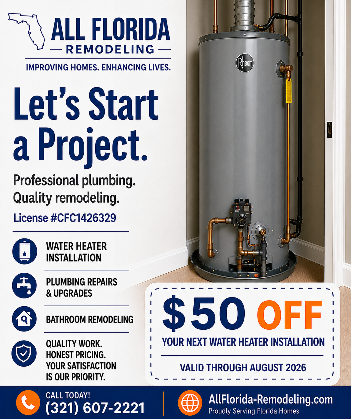 WaterHeaterInstallationAd-50Off Cast Iron Pipe Failure